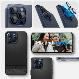 Spigen Optik.tR EZ Fit Camera Protector pro iPhone 14 Pro / Pro Max / 15 Pro / Pro Max - Titanium Blue 2 ks.