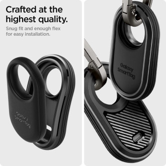 Pouzdro Spigen Rugged Armor pro Samsung Galaxy SmartTag 2 - matně černé