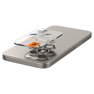 Spigen Optik.tR EZ Fit Camera Protector pro iPhone 14 Pro / Pro Max / 15 Pro / Pro Max - přírodní titan 2 ks.