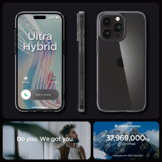 Pouzdro Spigen Ultra Hybrid pro iPhone 15 Pro - průhledné šedé