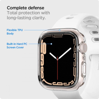 Pouzdro Spigen Ultra Hybrid pro Apple Watch 7 / 8 / 9 (41 mm) - průhledné