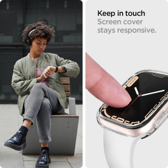 Pouzdro Spigen Ultra Hybrid pro Apple Watch 7 / 8 / 9 (41 mm) - průhledné