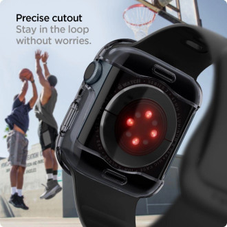 Pouzdro Spigen Ultra Hybrid pro Apple Watch 7 / 8 / 9 (41 mm) - průhledné šedé