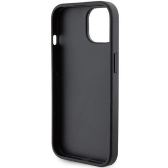 Pouzdro Guess Grip Stand 4G Triangle Strass pro iPhone 15 - černé