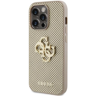 Guess Perforated 4G Glitter pouzdro pro iPhone 15 Pro Max - zlaté