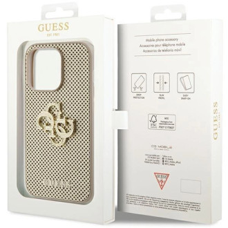 Guess Perforated 4G Glitter pouzdro pro iPhone 15 Pro Max - zlaté