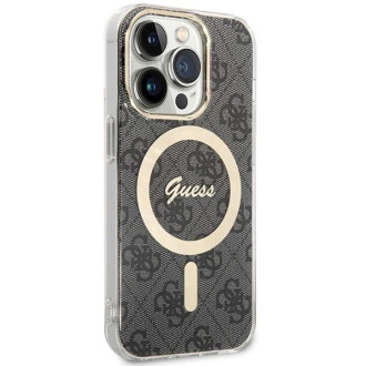 Pouzdro Guess IML 4G MagSafe pro iPhone 15 Pro - černé