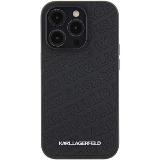Pouzdro Karl Lagerfeld Quilted K Pattern pro iPhone 15 Pro - černé