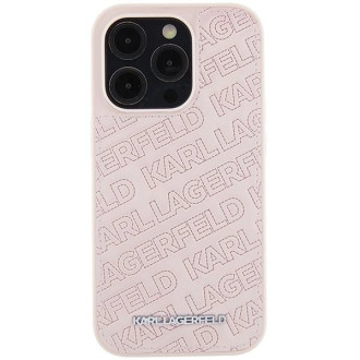 Pouzdro Karl Lagerfeld Quilted K Pattern pro iPhone 15 Pro - růžové