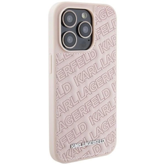 Pouzdro Karl Lagerfeld Quilted K Pattern pro iPhone 15 Pro - růžové