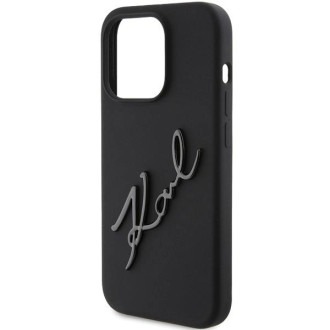 Karl Lagerfeld silikonové pouzdro Karl Script pro iPhone 15 Pro - černé