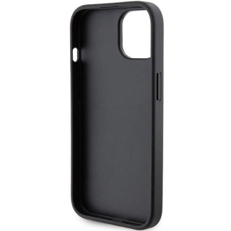 Karl Lagerfeld Gripstand Pouzdro Saffiano Karl&amp;Choupette Pins pro iPhone 15 Plus / 14 Plus - černé