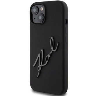Karl Lagerfeld silikonové pouzdro Karl Script pro iPhone 15 - černé