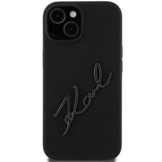 Karl Lagerfeld silikonové pouzdro Karl Script pro iPhone 15 - černé