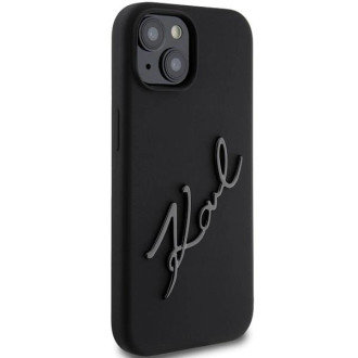 Karl Lagerfeld silikonové pouzdro Karl Script pro iPhone 15 - černé