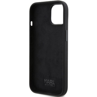 Karl Lagerfeld silikonové pouzdro Ikonik Metal Pin pro iPhone 15 - černé