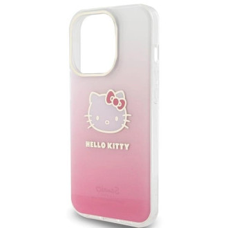 Pouzdro Hello Kitty IML Gradient Electrop Kitty Head pro iPhone 14 Pro Max - růžové