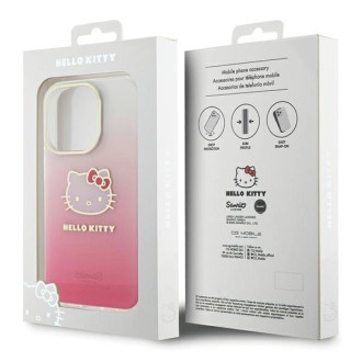 Pouzdro Hello Kitty IML Gradient Electrop Kitty Head pro iPhone 14 Pro Max - růžové