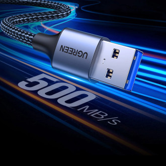Ugreen US115 USB-A (samec) / USB-A (samice) 5Gb/s kabel 5m - černý