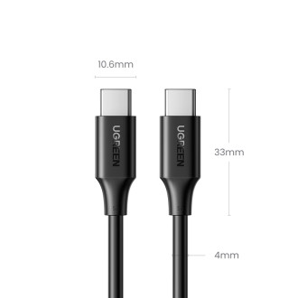 Ugreen US562 USB-C na USB-C PD rychlý nabíjecí kabel 1,5 m černý