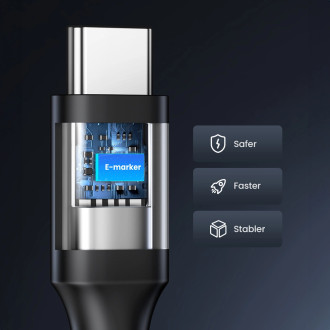 Ugreen US562 USB-C na USB-C PD rychlý nabíjecí kabel 1,5 m černý