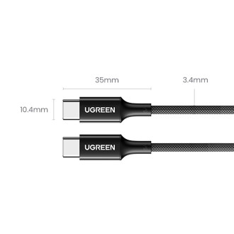 Ugreen US557 USB-C / USB-C PD kabel 100W 1m - černý