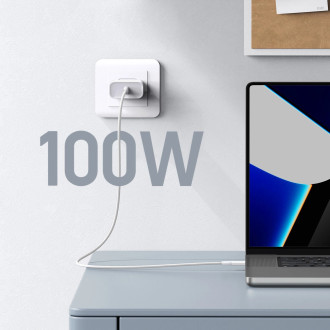 Ugreen US557 USB-C / USB-C PD kabel 100W 1m - bílý