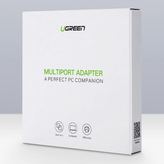 Ugreen 20265 USB-A / RJ45 1000 Mbps HUB 3x síťový adaptér USB 3.0 - černý