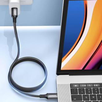 Ugreen US555 100W USB-C / USB-C PD kabel 3 m - šedý