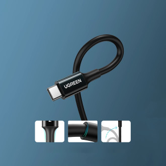 Ugreen US300 USB-C / USB-C kabel 480Mb/s 5A 1m - černý