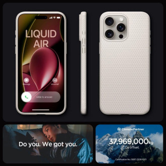 Pouzdro Spigen Liquid Air pro iPhone 15 Pro Max - přírodní titan