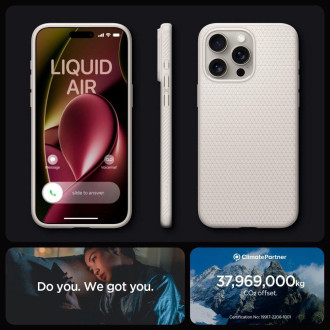 Pouzdro Spigen Liquid Air pro iPhone 15 Pro - přírodní titan