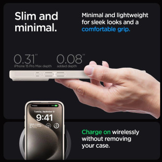 Pouzdro Spigen Ultra Hybrid pro iPhone 15 Pro - přírodní titan