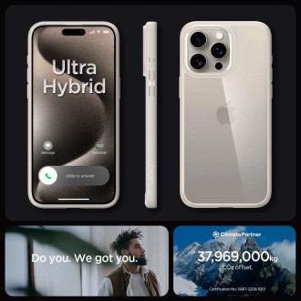 Pouzdro Spigen Ultra Hybrid pro iPhone 15 Pro - přírodní titan