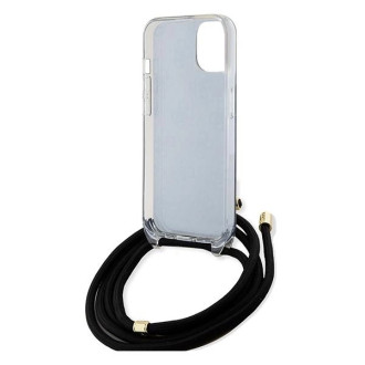 Guess Crossbody Cord 4G Print Case pro iPhone 15/14/13 – černý