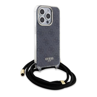 Pouzdro Guess Crossbody Cord 4G Print pro iPhone 15 Pro Max - černé