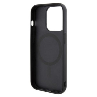 Pouzdro Guess GCube Stripes MagSafe pro iPhone 15 Pro - černé