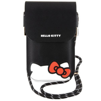 Hello Kitty Leather Hiding Kitty Cord taška - černá