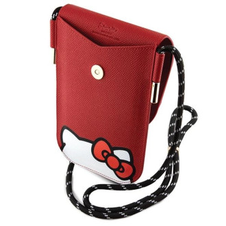 Hello Kitty Leather Hiding Kitty Cord taška - červená