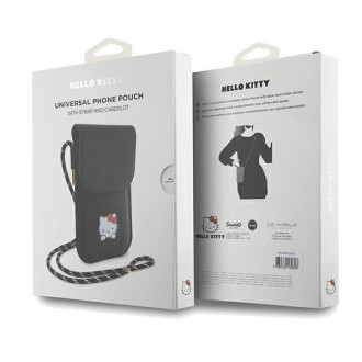 Kožená kabelka Hello Kitty Daydreaming Cord - černá