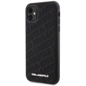 Pouzdro Karl Lagerfeld Quilted K Pattern pro iPhone 11 / Xr - černé