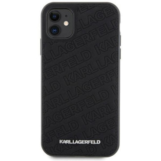 Pouzdro Karl Lagerfeld Quilted K Pattern pro iPhone 11 / Xr - černé