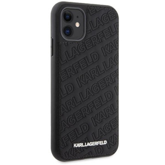 Pouzdro Karl Lagerfeld Quilted K Pattern pro iPhone 11 / Xr - černé