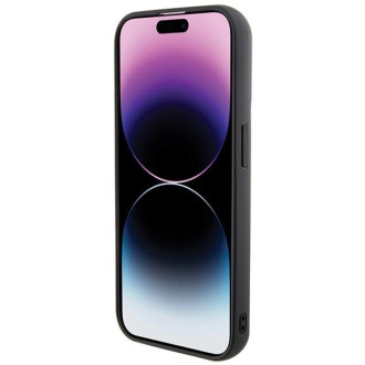 Karl Lagerfeld Gripstand Pouzdro Saffiano Karl&amp;Choupette Pins pro iPhone 14 Pro - černé