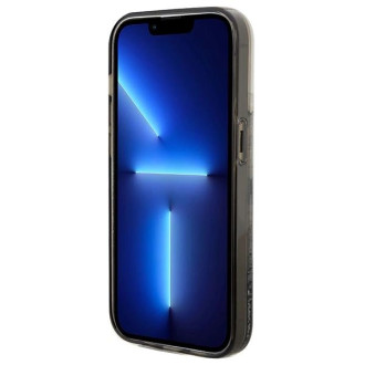 Pouzdro Karl Lagerfeld Liquid Glitter Choupette pro iPhone 14 Pro - průhledné