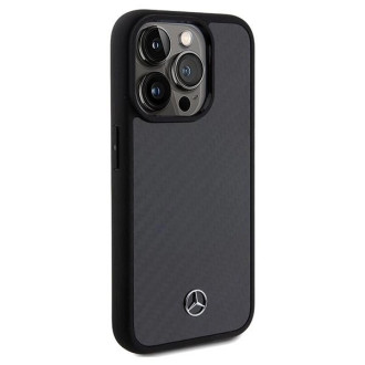 Pouzdro Mercedes Carbon Fiber Dynamic pro iPhone 15 Pro - černé