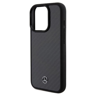 Pouzdro Mercedes Carbon Fiber Dynamic pro iPhone 15 Pro - černé