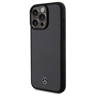 Pouzdro Mercedes Carbon Fiber Dynamic pro iPhone 15 Pro Max - černé