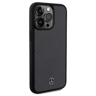 Pouzdro Mercedes Carbon Fiber Dynamic pro iPhone 15 Pro Max - černé