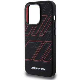 Pouzdro AMG Silicone Large Rhombuses Pattern MagSafe pro iPhone 15 Pro Max - černé